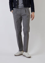 Load image into Gallery viewer, TCR2430219-96 Yarn dyed grey twill classic two pleated