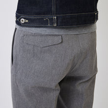 Load image into Gallery viewer, TCR2430219-96 Yarn dyed grey twill classic two pleated