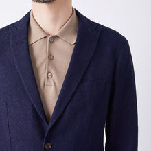Load image into Gallery viewer, TCR1730114-39 Indigo shadow jacquard unconstructed jacket
